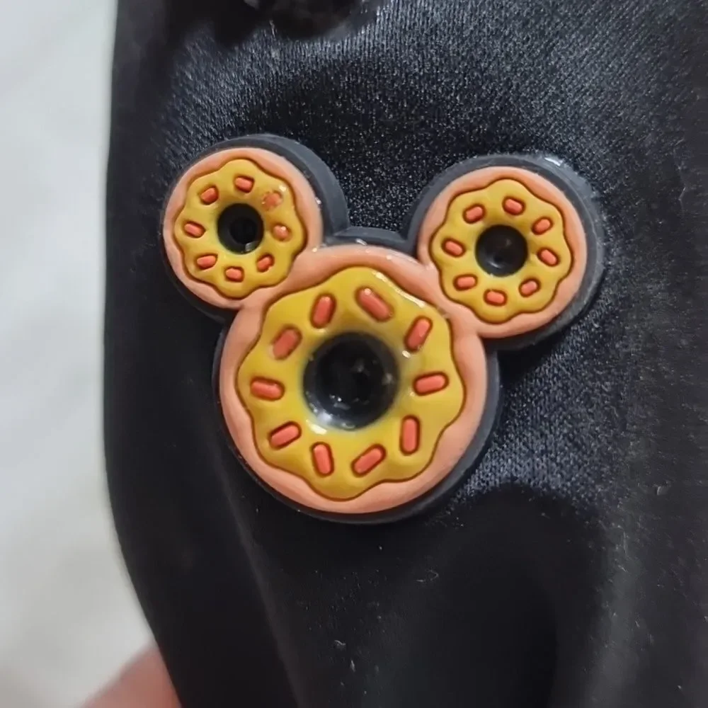 DISNEY MICKEY MINNIE charm black satin handmade headband